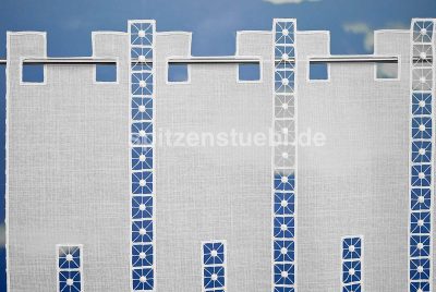 Moderne Kurzgardine Scheibengardine Schneeballspitze zeitlos 58 cm