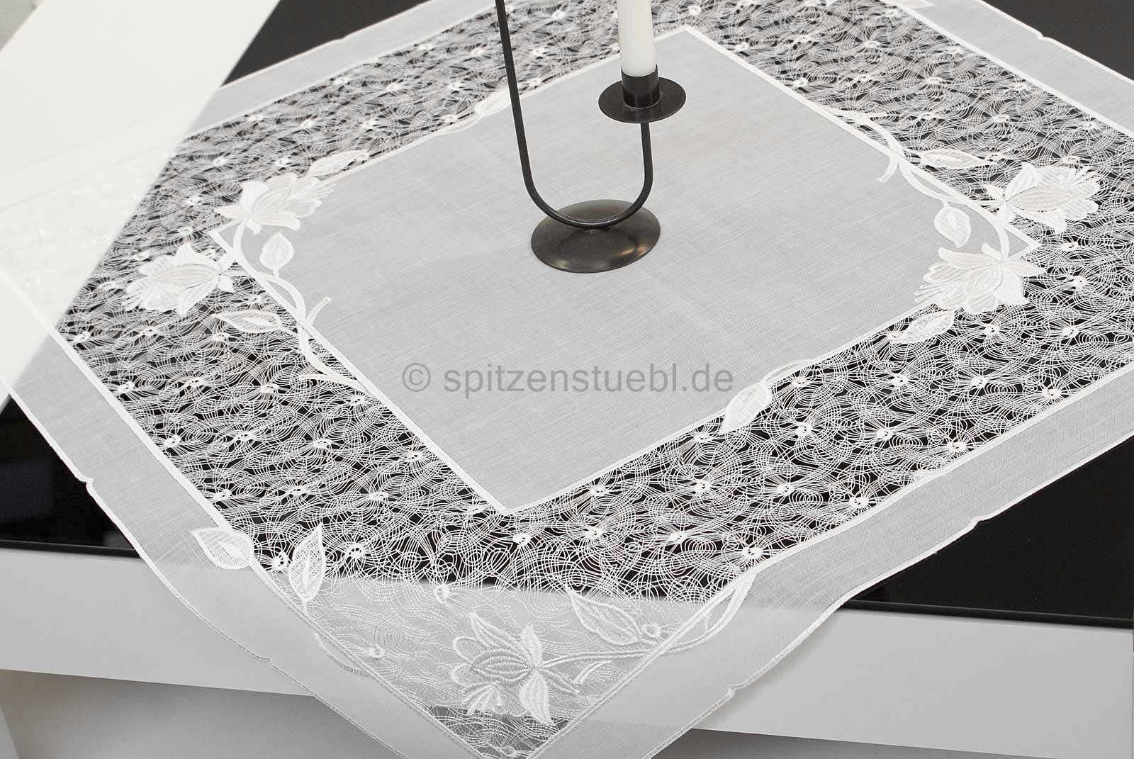 Tischdecken modern - preiswerte Tischdecken 85x85 cm Plauener Spitze online  kaufen