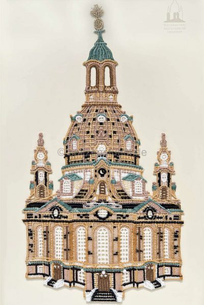 Plauener Spitze Fensterbild Dresdner Frauenkirche