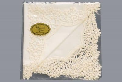Plauener Spitze Taschentücher Spitzentaschentücher weiß Baumwolle zur Kommunion oder Hochzeit