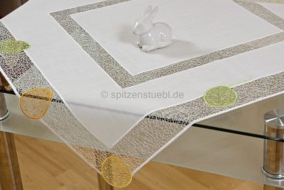 Moderne Tischdecken zu Ostern aus Plauener Spitze