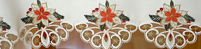 Plauener Spitze Weihnachtstischdecken Weihnachtszauber - Tischdecken nach Maß