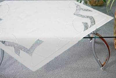 Moderne Tischdecken aus Plauener Spitze 86x86 cm
