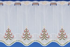 Kurzgardine Christbaum 40 cm aus Plauener Spitze